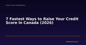 7 Fastest Ways to Raise Your Credit Score in Canada (2026)
