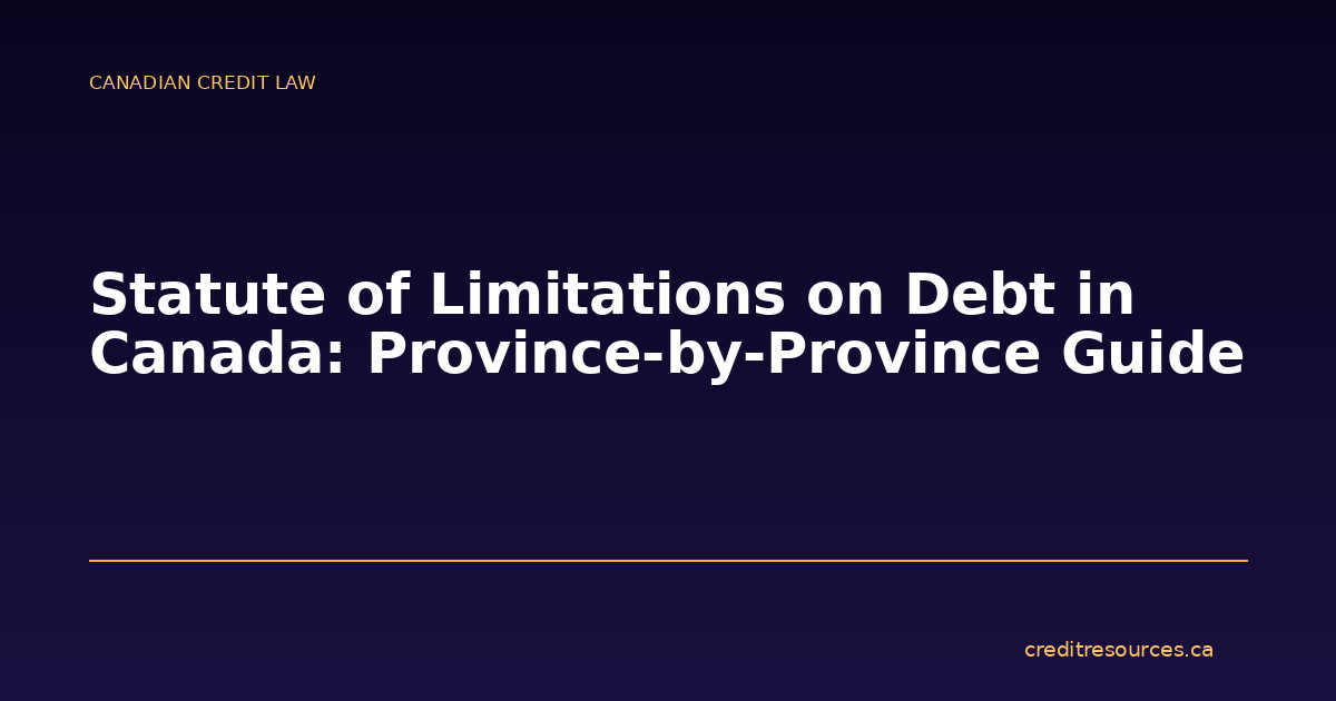 Statute of Limitations on Debt in Canada: Province-by-Province Guide