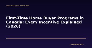 First-Time Home Buyer Programs in Canada: Every Incentive Explained (2026)