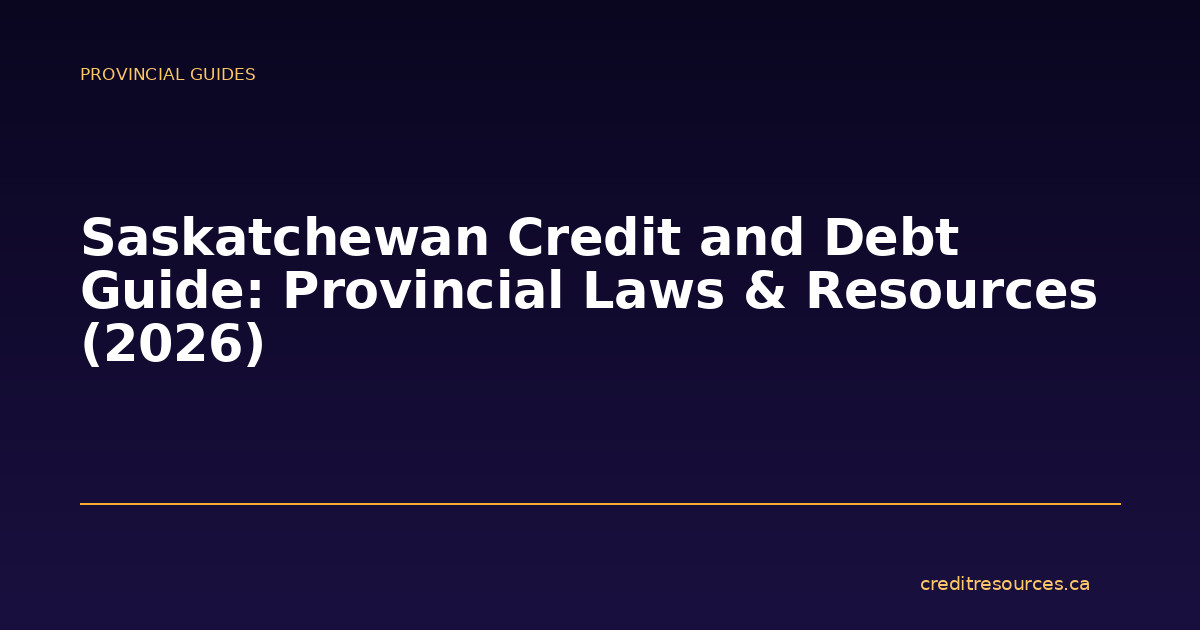 Saskatchewan Credit and Debt Guide: Provincial Laws & Resources (2026)