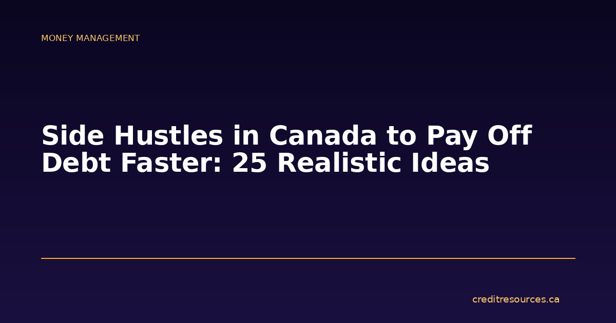 Side Hustles in Canada to Pay Off Debt Faster: 25 Realistic Ideas