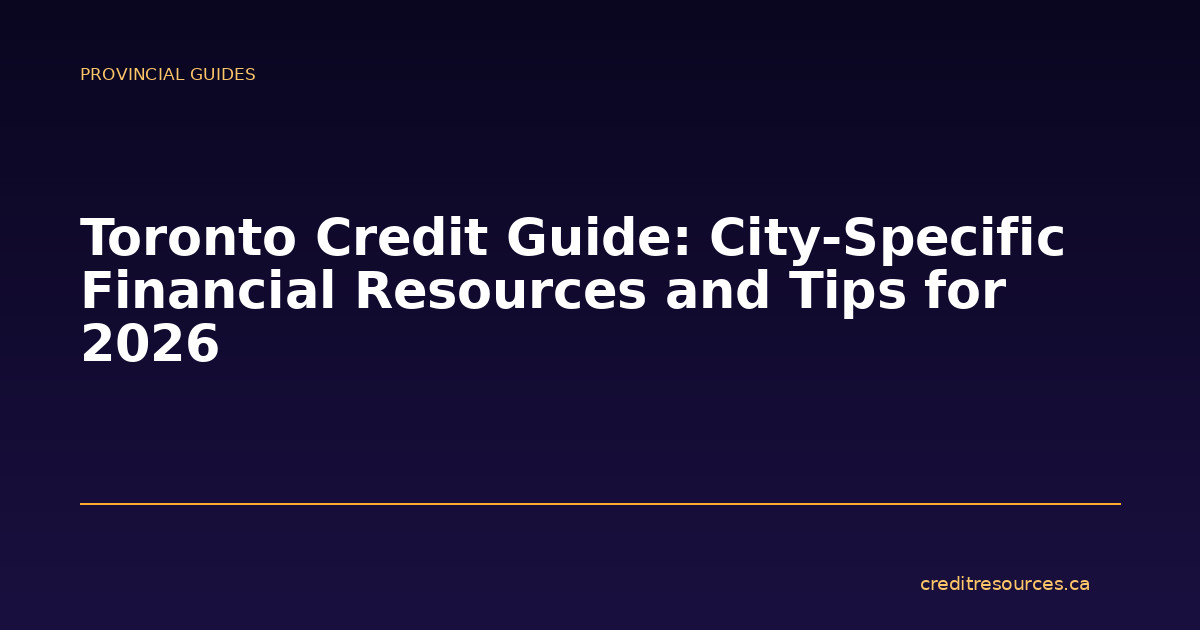 Toronto Credit Guide: City-Specific Financial Resources and Tips for 2026