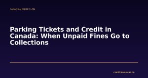 Parking Tickets and Credit in Canada: When Unpaid Fines Go to Collections
