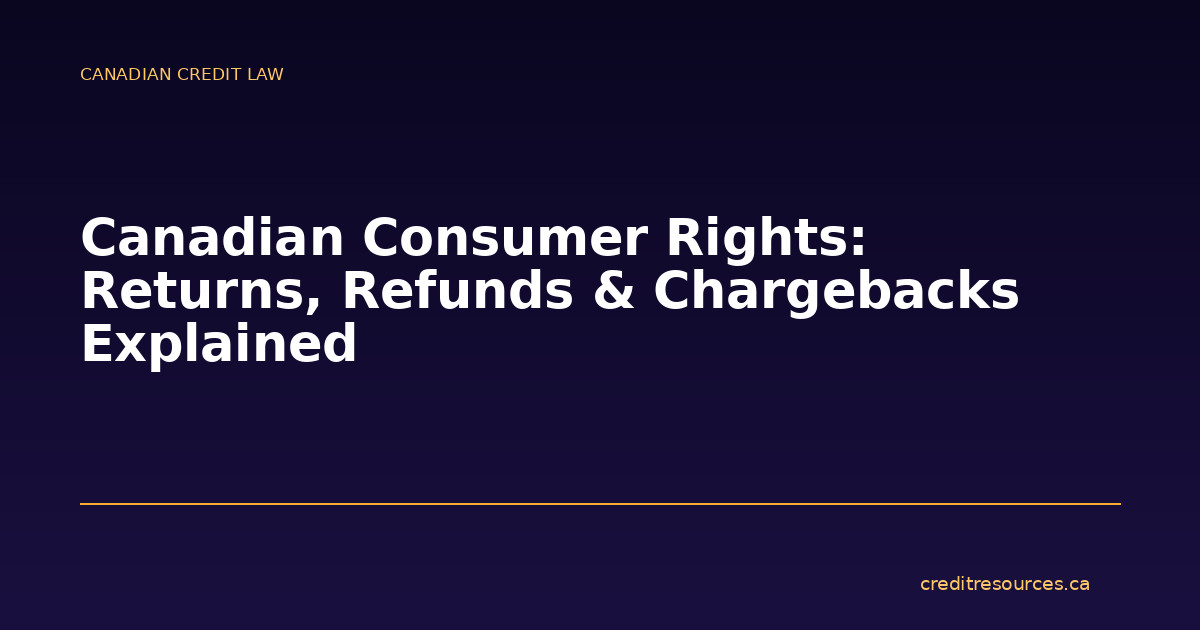 Canadian Consumer Rights: Returns, Refunds & Chargebacks Explained