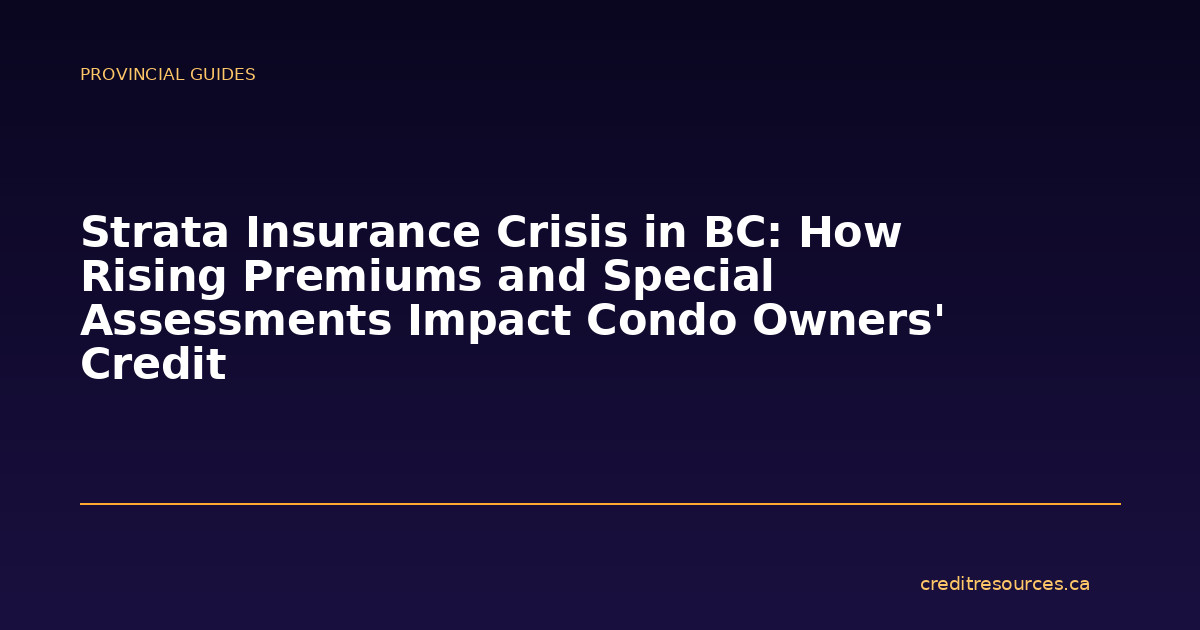 Strata Insurance Crisis in BC: How Rising Premiums and Special Assessments Impact Condo Owners’ Credit