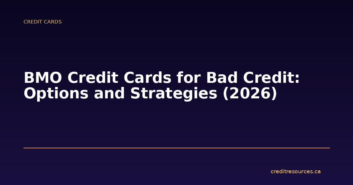 BMO Credit Cards for Bad Credit: Options and Strategies (2026)
