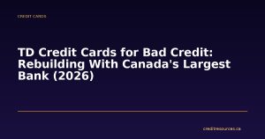 TD Credit Cards for Bad Credit: Rebuilding With Canada's Largest Bank (2026)