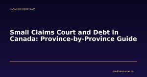 Small Claims Court and Debt in Canada: Province-by-Province Guide