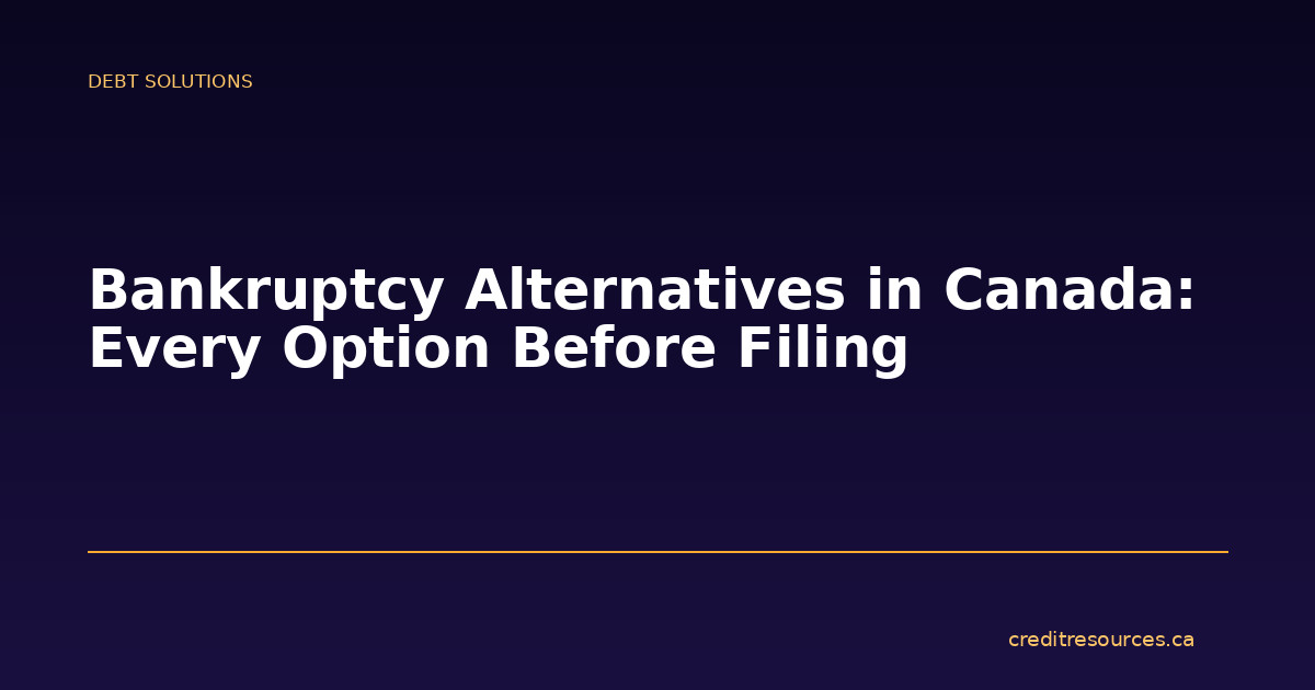 Bankruptcy Alternatives in Canada: Every Option Before Filing