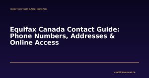 Equifax Canada Contact Guide: Phone Numbers, Addresses & Online Access
