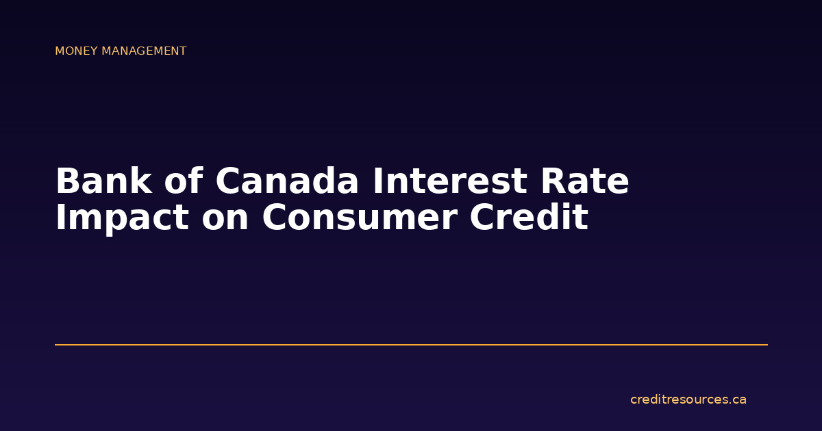 Bank of Canada Interest Rate Impact on Consumer Credit