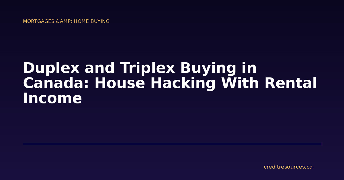 Duplex and Triplex Buying in Canada: House Hacking With Rental Income