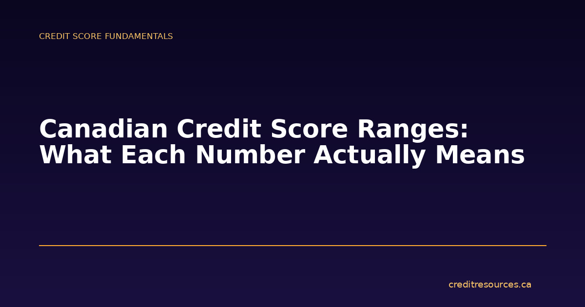 Canadian Credit Score Ranges: What Each Number Actually Means