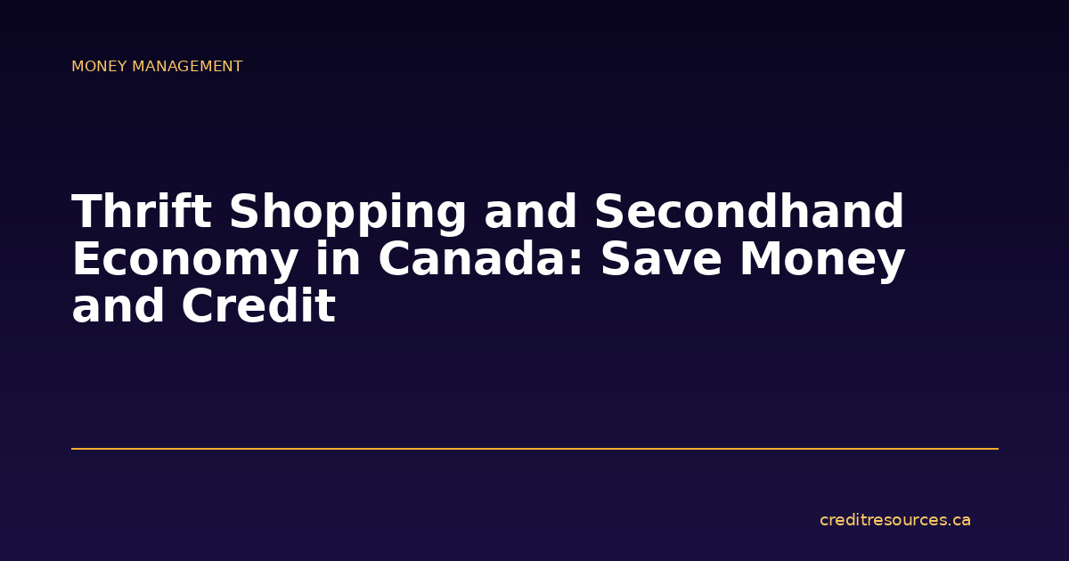 Thrift Shopping and Secondhand Economy in Canada: Save Money and Credit