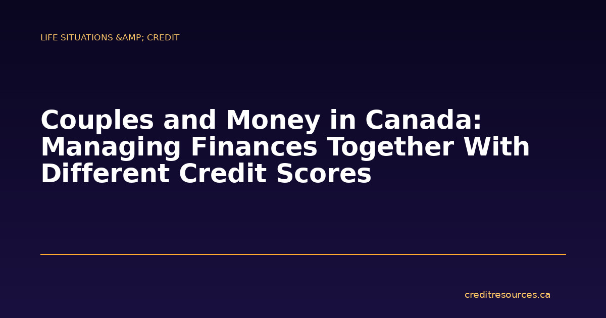 Couples and Money in Canada: Managing Finances Together With Different Credit Scores