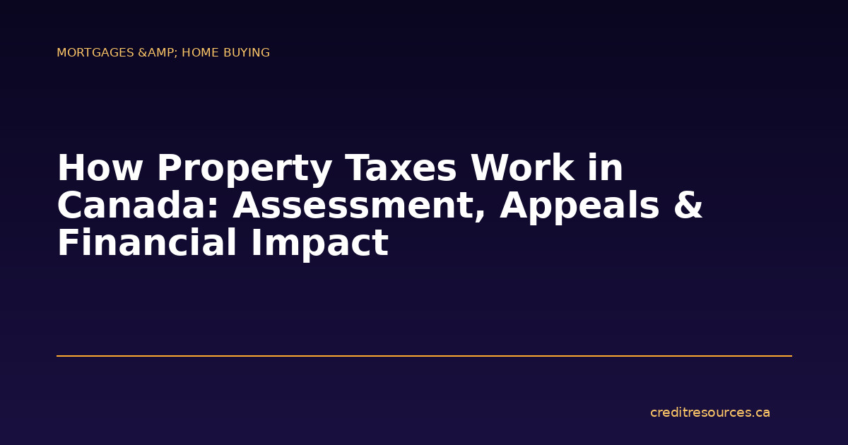 How Property Taxes Work in Canada: Assessment, Appeals & Financial Impact