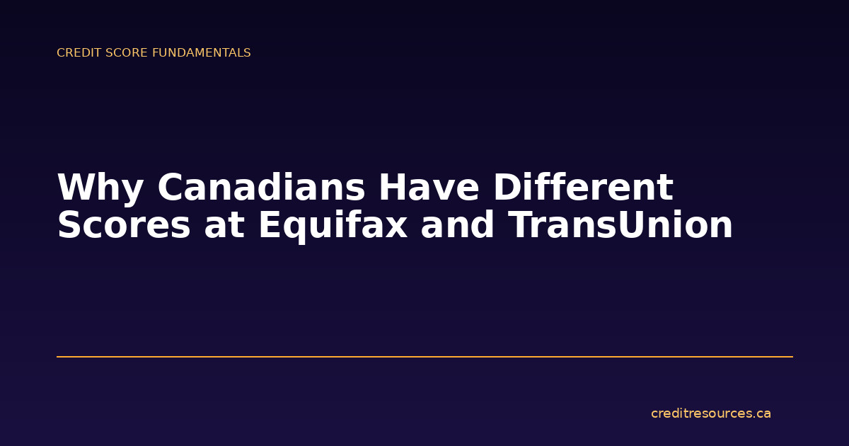Why Canadians Have Different Scores at Equifax and TransUnion