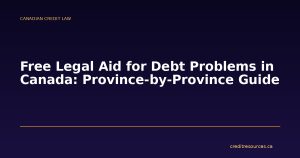 Free Legal Aid for Debt Problems in Canada: Province-by-Province Guide