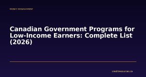 Canadian Government Programs for Low-Income Earners: Complete List (2026)