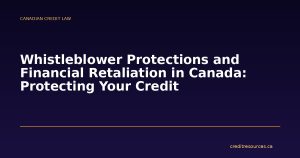 Whistleblower Protections and Financial Retaliation in Canada: Protecting Your Credit