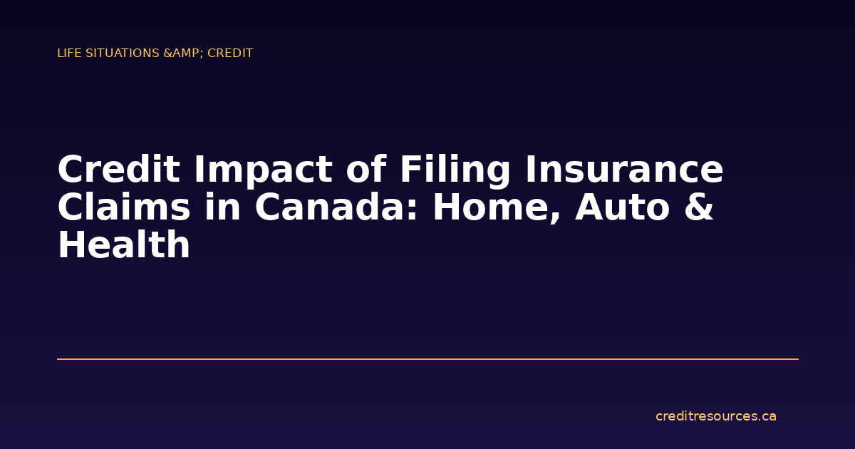 Credit Impact of Filing Insurance Claims in Canada: Home, Auto & Health