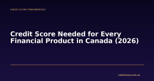 Credit Score Needed for Every Financial Product in Canada (2026)