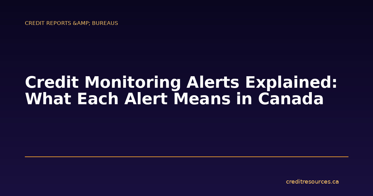 Credit Monitoring Alerts Explained: What Each Alert Means in Canada
