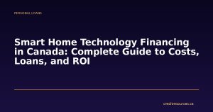 Smart Home Technology Financing in Canada: Complete Guide to Costs, Loans, and ROI