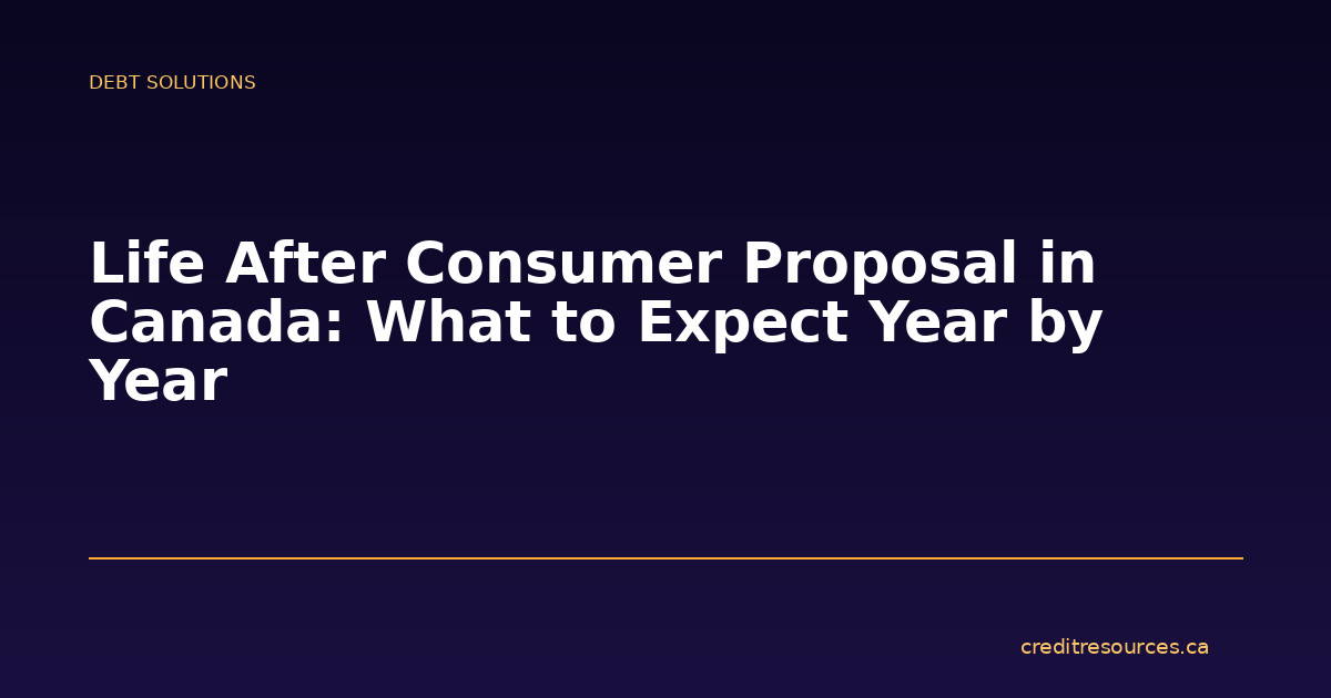 Life After Consumer Proposal in Canada: What to Expect Year by Year